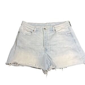 Old Navy High-Rise Sky-Hi A-Line 3" Inseam Fray Hem Jean  Size 16